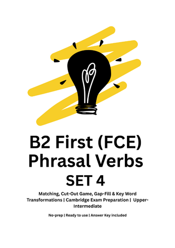 B2 First (FCE) Phrasal Verbs SET 4 - Cambridge Exam Prep