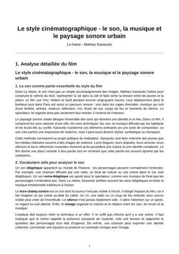 La Haine – Sound, Music and the Urban Soundscape