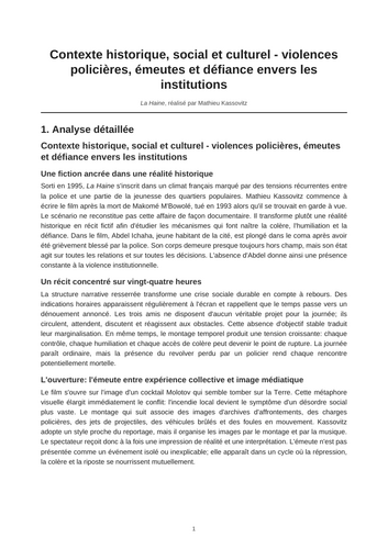 La Haine – Police Violence, Riots and Distrust of Institutions