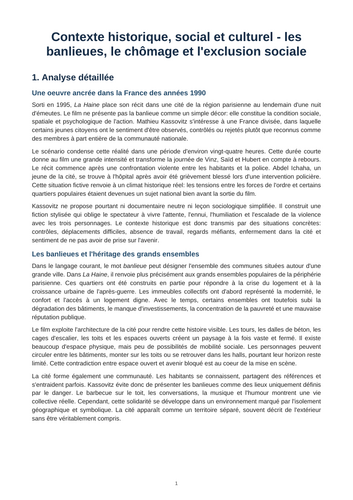 La Haine – The Banlieues, Unemployment and Social Exclusion