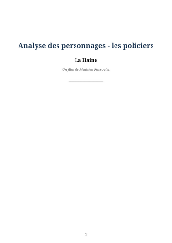 La Haine – The Police