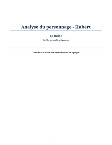 La Haine – Hubert