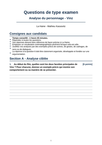 La Haine by Mathieu Kassovitz – Complete A Level French Study Guide and Workbook