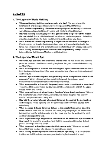 10 KS2 Reading Comprehension WITH ANSWERS