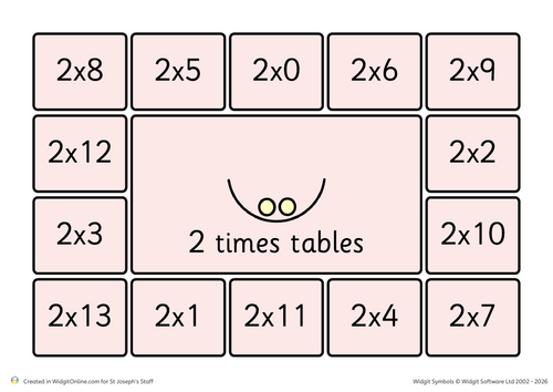 KS1 Math Game Boards