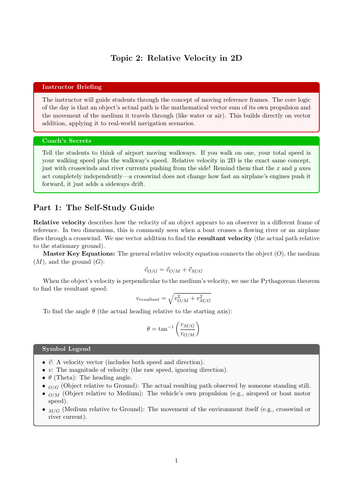 KS5 / AS Level Physics Cover Lesson: Relative Velocity in 2D (No Prep)