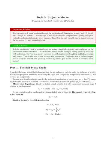 KS5 / AS Level Physics Cover Lesson: Projectile Motion (No Prep)