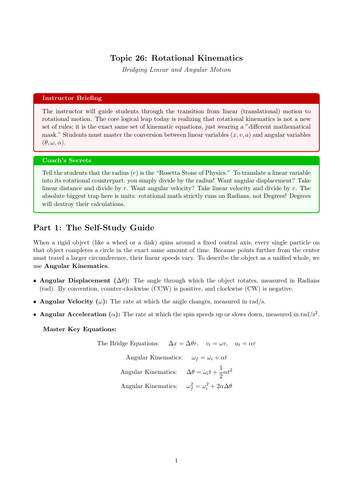 AS Level Physics Cover Lesson: Rotational Kinematics (No Prep)
