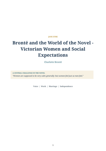 Jane Eyre – Victorian Women and Social Expectations