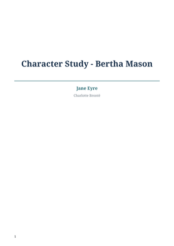 Jane Eyre – Bertha Mason