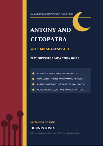 Cambridge IGCSE Literature in English 0475 learners for the 2027 examination with this comprehensive