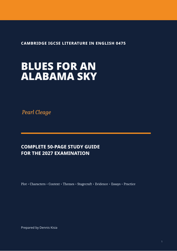 comprehensive Blues for an Alabama Sky study guide