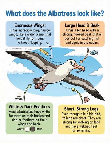 The albatross I What does it look like I Educational Poster