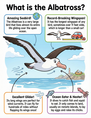 The albatross I What is it I Educational Poster