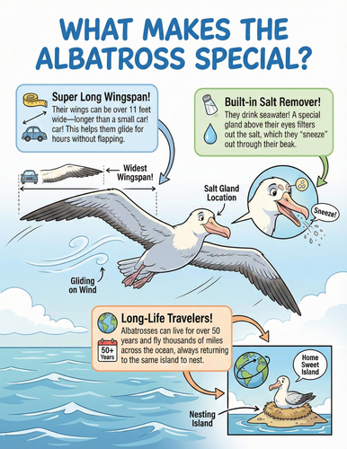 The albatross I What makes it special I Educational Poster