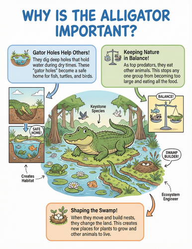 The alligator I Why is it important I Educational Poster