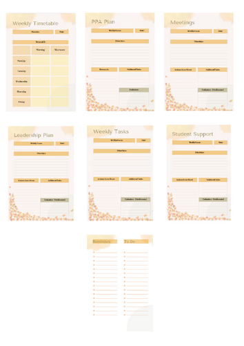 Blank Autumn Planner