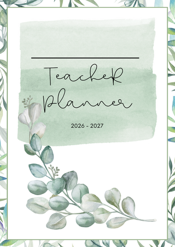 Botanical Teacher Planner | Printable PDF