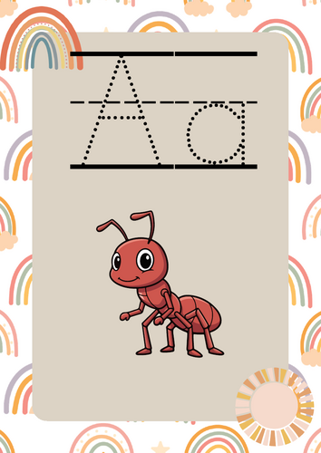 Boho Rainbow Alphabet Posters