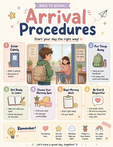 Arrival Procedures I Educational Poster