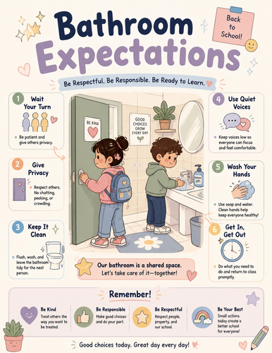 Bathroom Expectations I Educational Poster