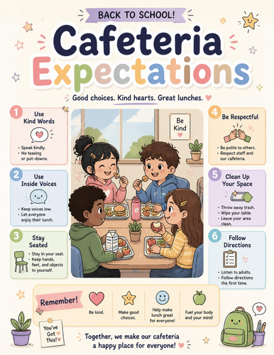 Cafeteria Expectations I Educational Poster
