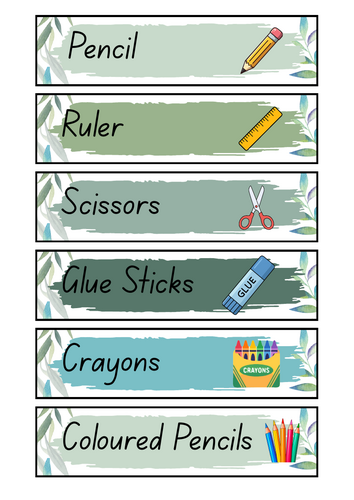 Botanical Classroom Labels