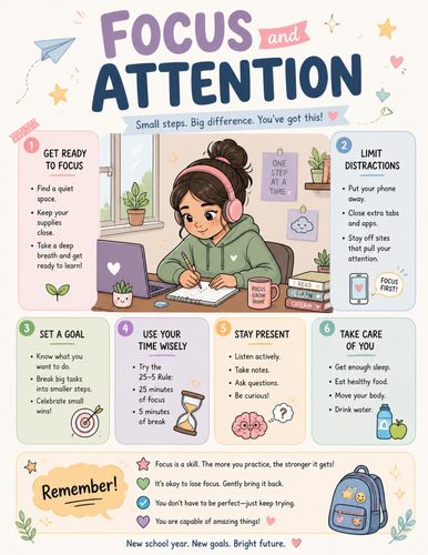 Focus Attention I Educational Poster