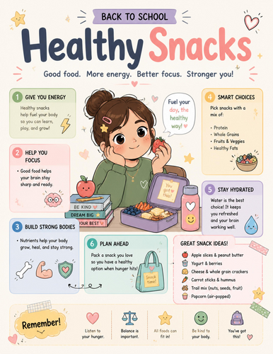 Healthy Snacks I Educational Poster
