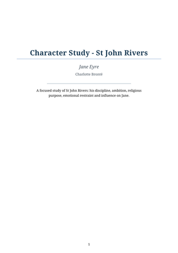 Jane Eyre – St John Rivers