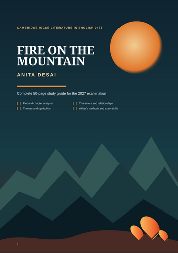 IGCSE  Comprehensive Fire on the Mountain study guide