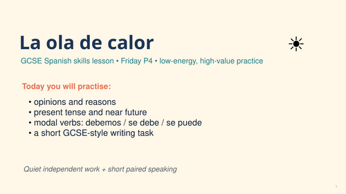 KS4 Sp Higher - La ola de calor