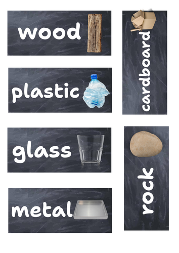 Science Materials Vocab Year 1