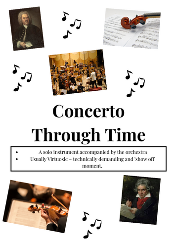 OCR GCSE Music Concerto Through Time Worksheet