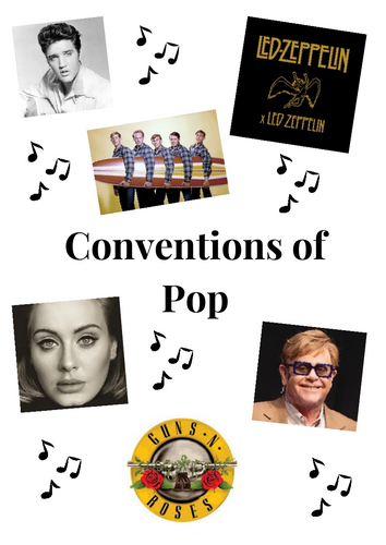 OCR GCSE Music Conventions of Pop Worksheet
