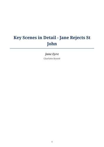Jane Eyre – Jane Rejects St John