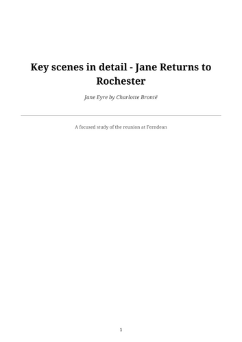 Jane Eyre – Jane Returns to Rochester