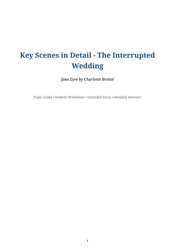 Jane Eyre – The Interrupted Wedding