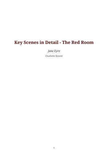 Jane Eyre – The Red-Room