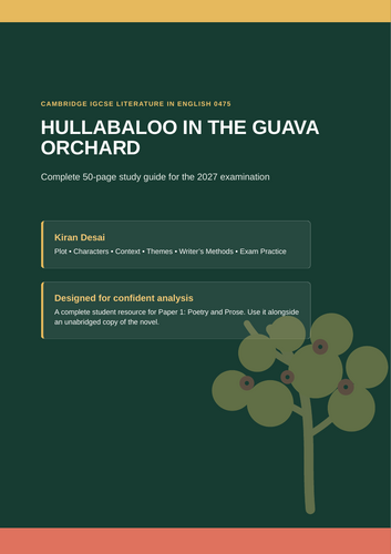 Hullabaloo in the Guava Orchard study guide.
