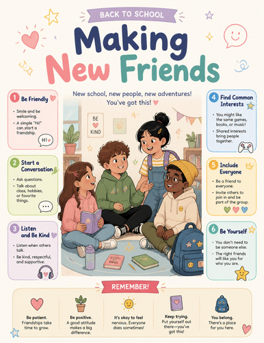 Making New Friends I Educational Poster