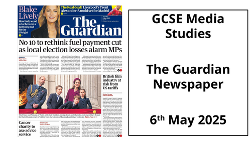 Eduqas GCSE Media The Guardian RETHINK FUEL PAYMENT Newspaper Exam 2028 onwards (51 slides)