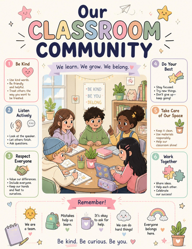 Our Classroom Community I Educational Poster