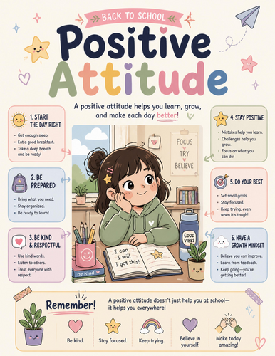 Positive Attitude I Educational Poster