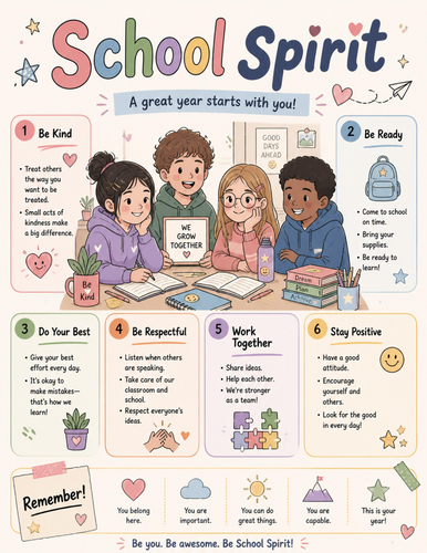 School Spirit I Educational Poster