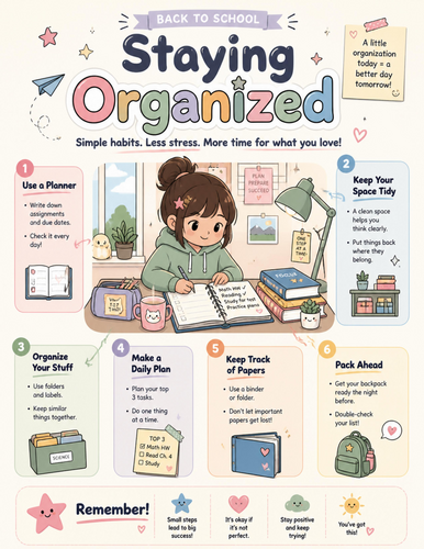 Staying Organized I Educational Poster