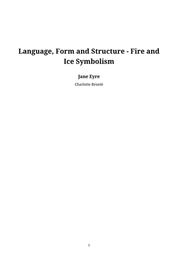 Jane Eyre – Fire and Ice Symbolism