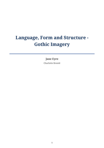 Jane Eyre – Gothic Imagery