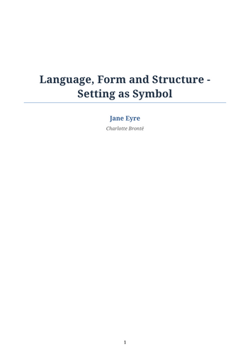 Jane Eyre – Setting as Symbol