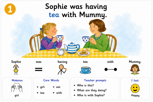 The Tiger Who Came to Tea – Symbol Adapted Reading resource